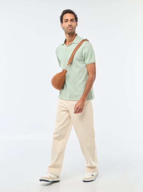 Polo en piqué de coton à manches courtes - Kiabi