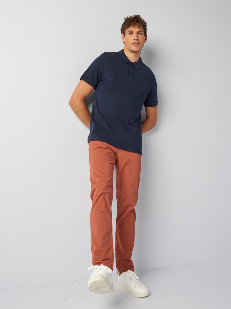 Polo en piqué de coton Marine - Kiabi