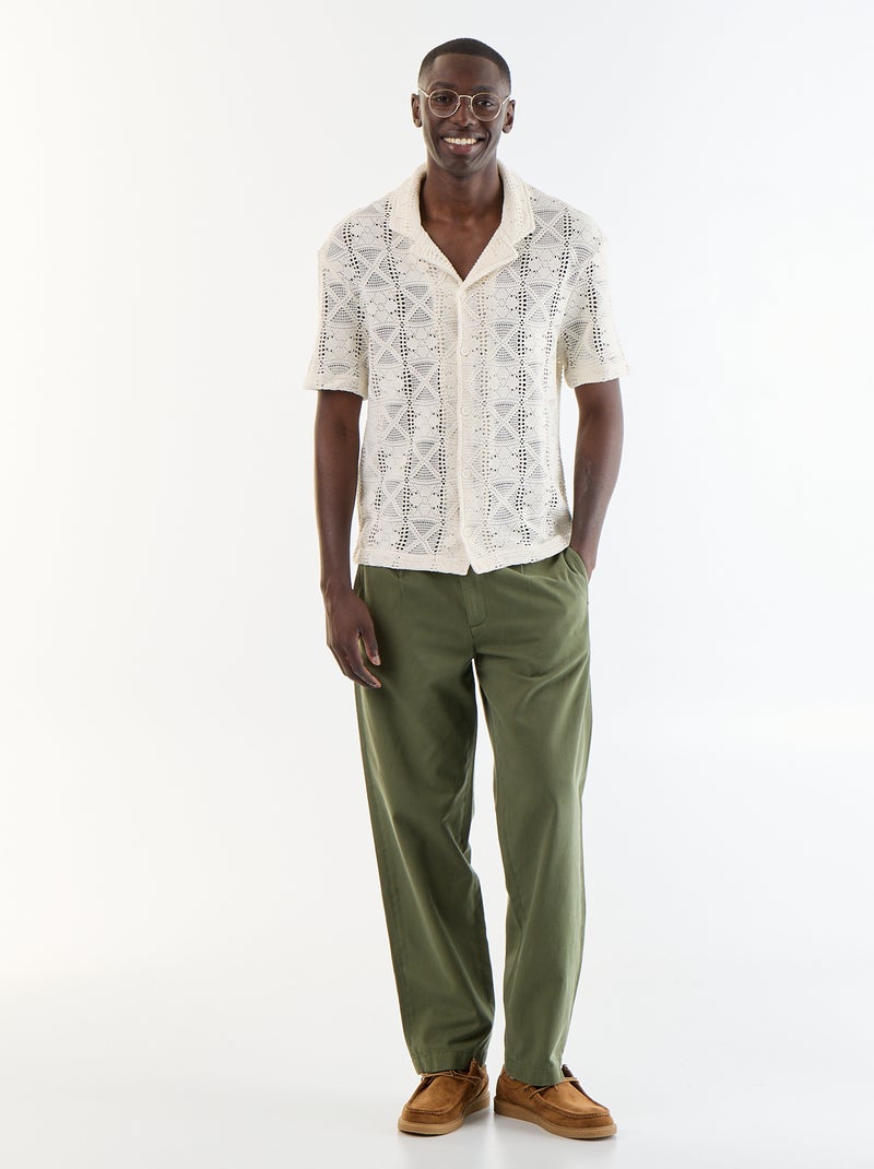 Polo homme en coton à manches courtes Blanc - Kiabi