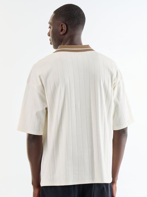 Polo Homme en coton à motif fantaisie - Kiabi