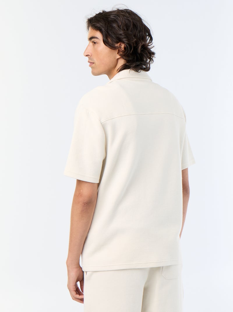 Polo homme en coton uni Blanc - Kiabi