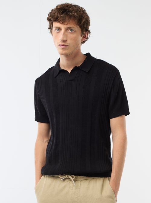 Polo in maglia effetto tricot - Kiabi
