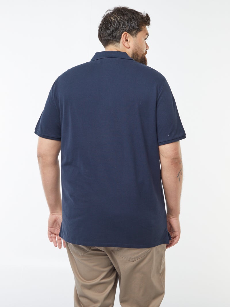Polo in piqué di cotone blu - Kiabi
