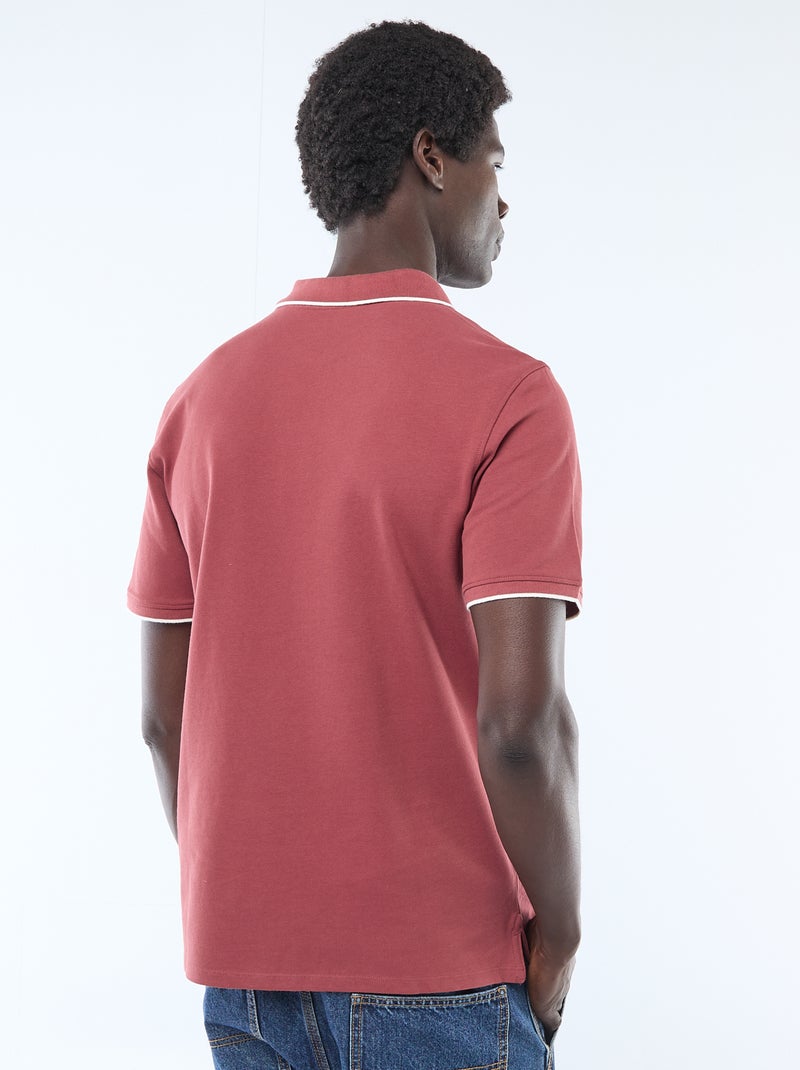 Polo in piqué di cotone Rosso - Kiabi