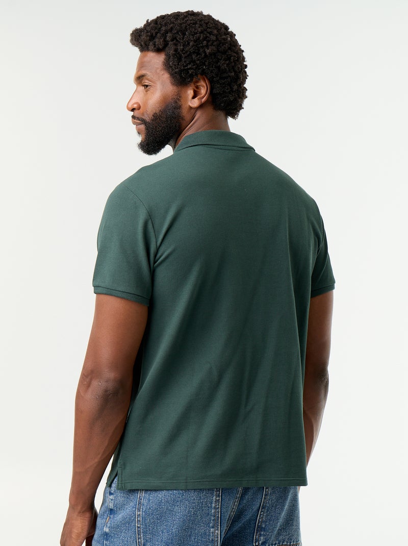 Polo in piqué di cotone Verde - Kiabi