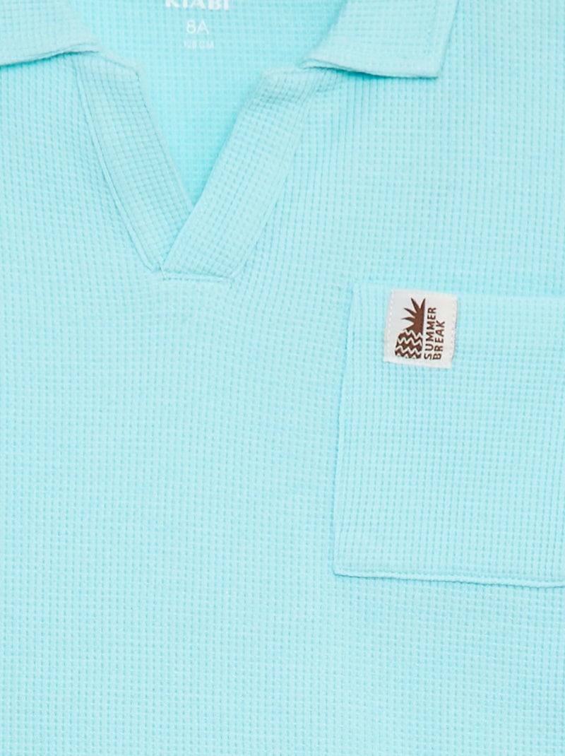 Polo loose avec poche MARRON - Kiabi