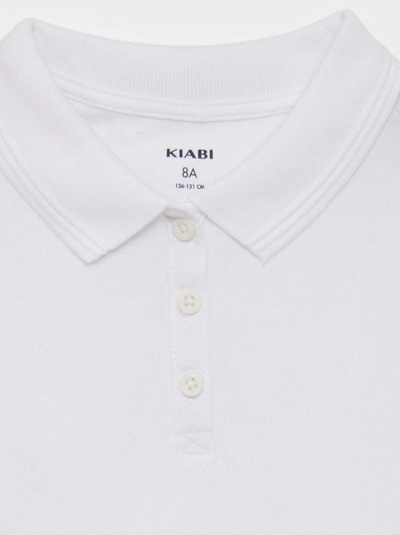Polo manches courtes Blanc - Kiabi