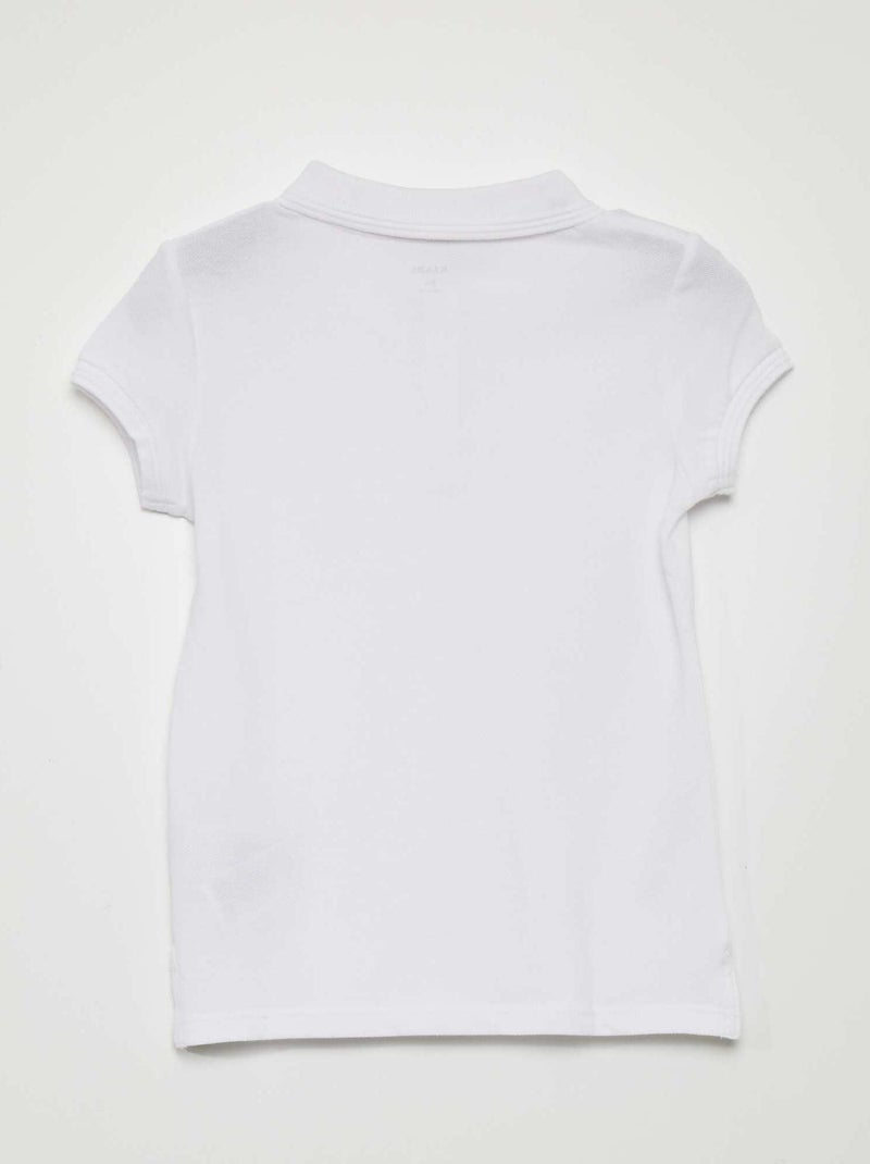 Polo manches courtes Blanc - Kiabi