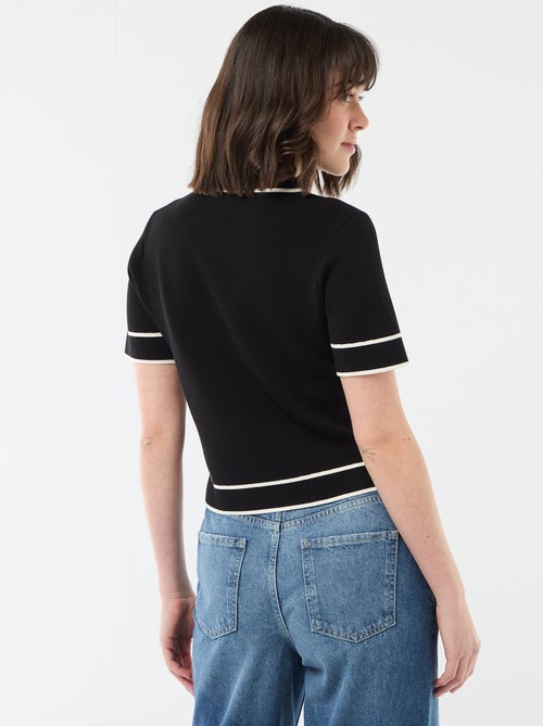 Polo manches courtes en piqué de coton - Kiabi