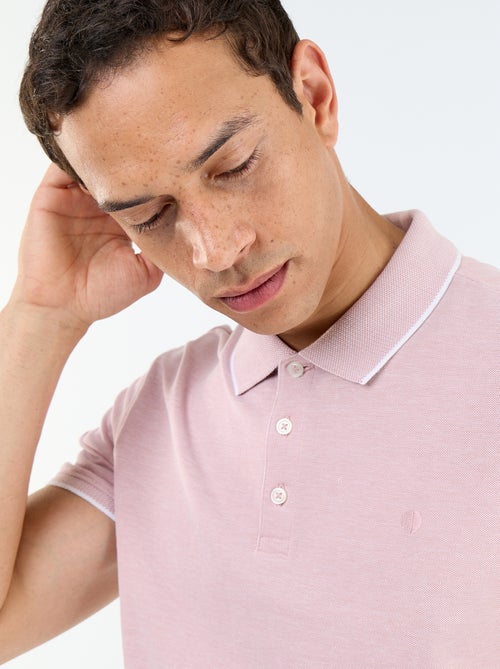 Polo pour homme en coton uni - Kiabi