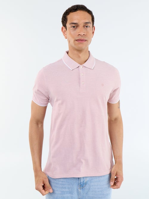 Polo pour homme en coton uni - Kiabi