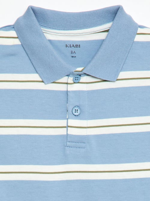 Polo rayé à manches courtes - Kiabi