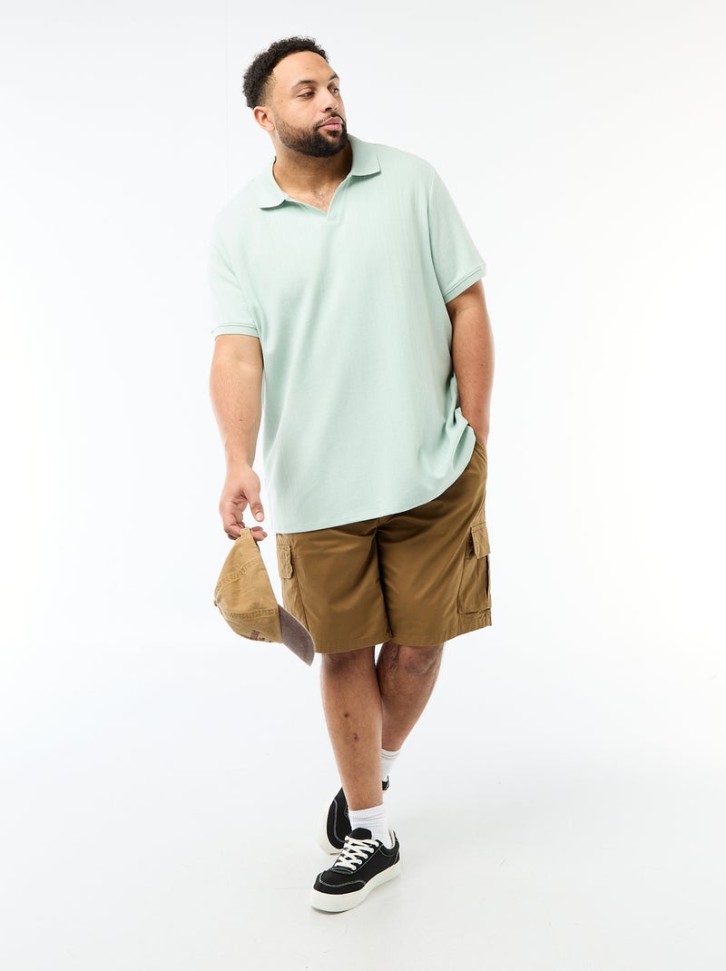 Polo regular fit à manches courtes Bleu - Kiabi