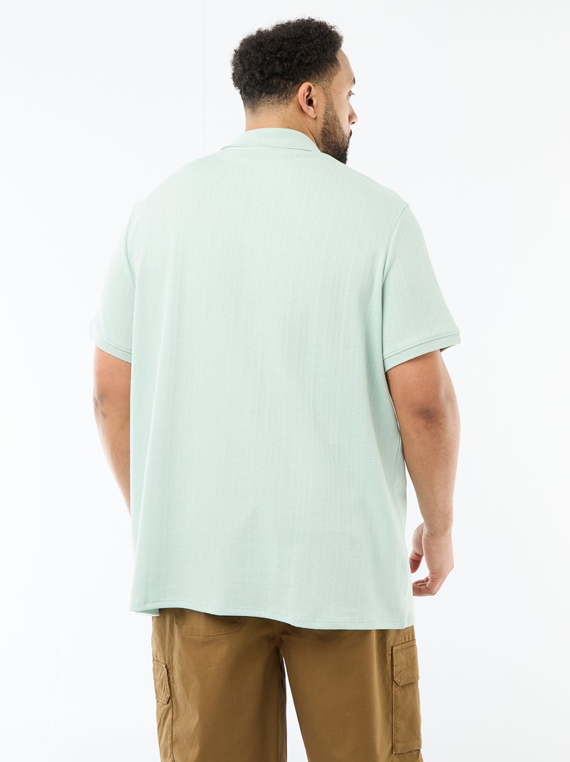 Polo regular fit à manches courtes Bleu - Kiabi