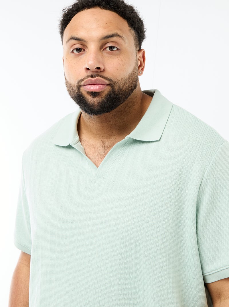 Polo regular fit à manches courtes Bleu - Kiabi