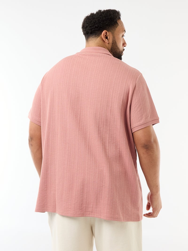Polo regular fit à manches courtes Rose - Kiabi