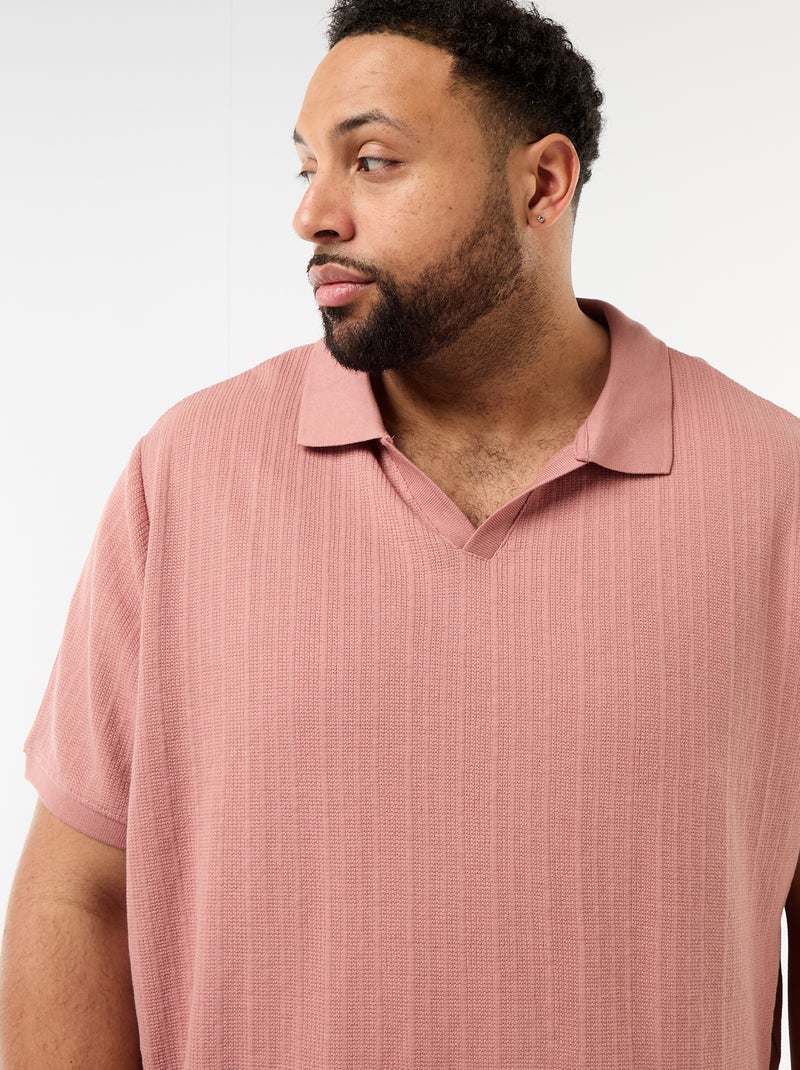 Polo regular fit à manches courtes Rose - Kiabi