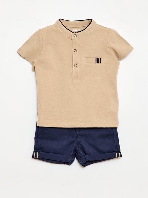 Polo-Set mit Shorts - 2-teilig - Kiabi