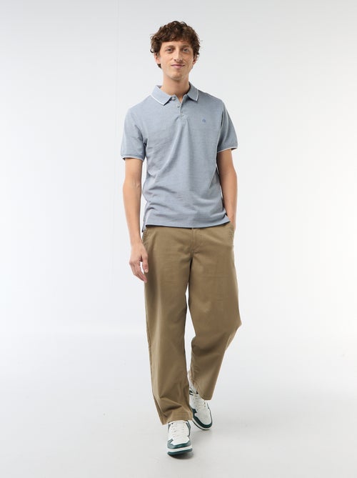 Polo Shirt with Chest Embroidery - Kiabi