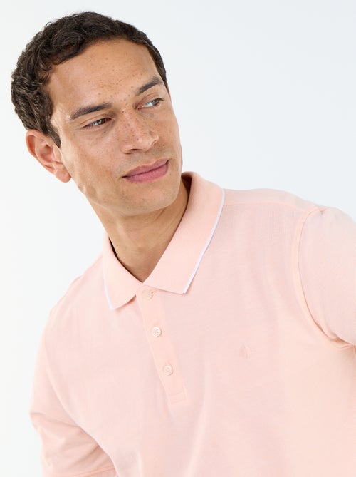 Polo shirt with chest embroidery - Kiabi