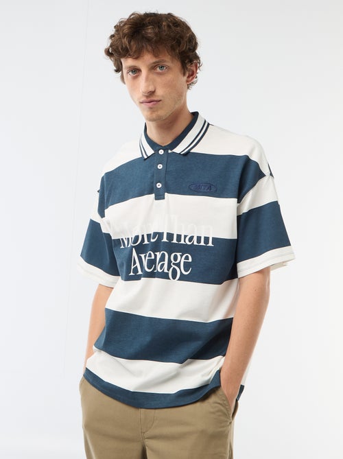 Polo stile rugby a maniche corte - Kiabi