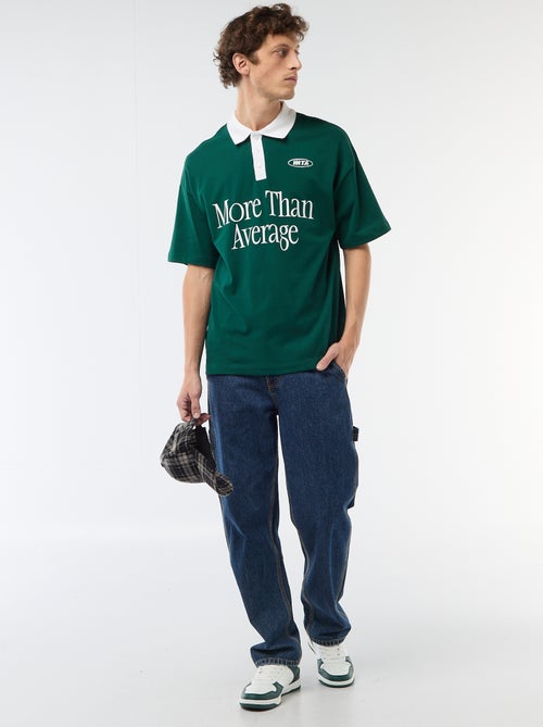 Polo style rugby à manches courtes - Kiabi