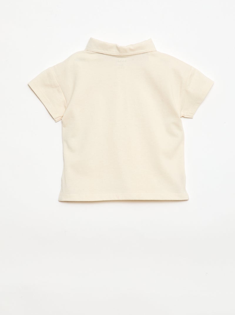 Polo t-shirt imprimé Beige - Kiabi