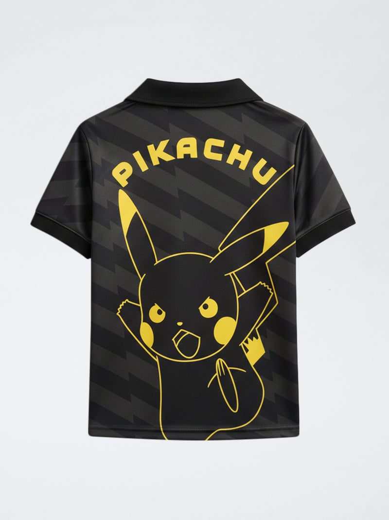 Polo type maillot de foot 'Pokémon' Noir - Kiabi