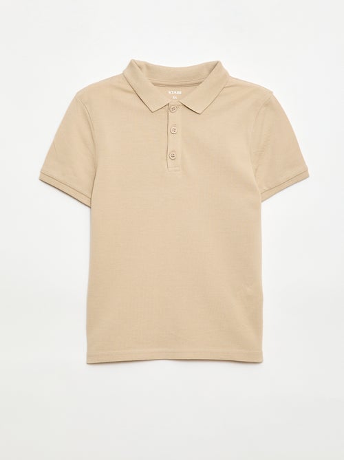 Polo uni en maille piquée - Kiabi