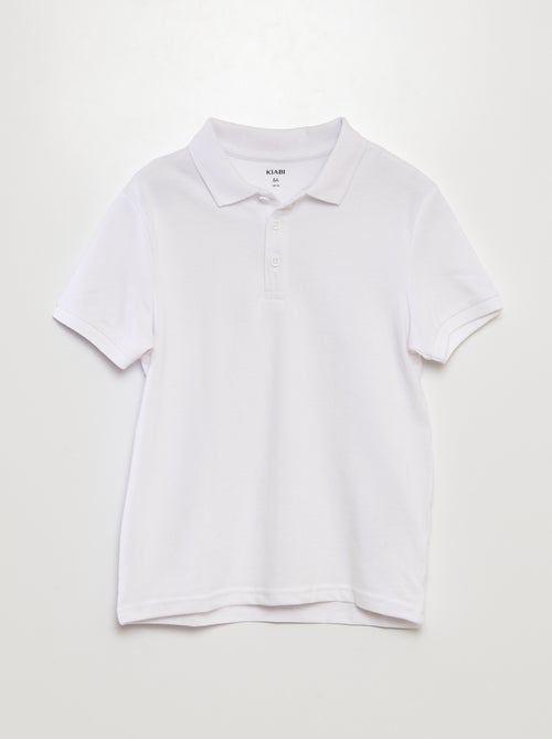 Polo uni en maille piquée - Kiabi