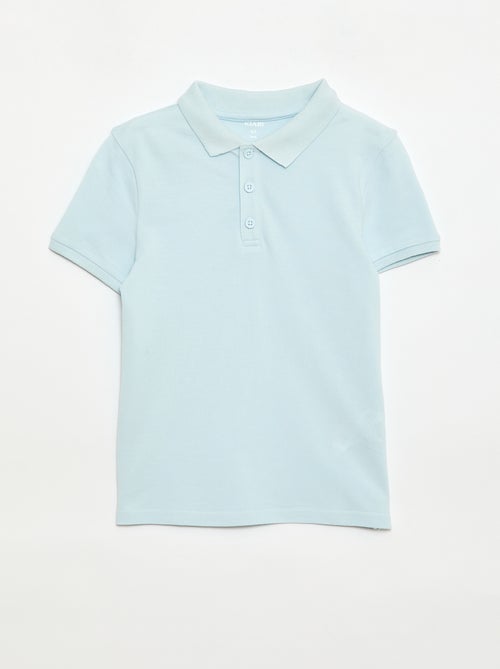 Polo uni en maille piquée - Kiabi