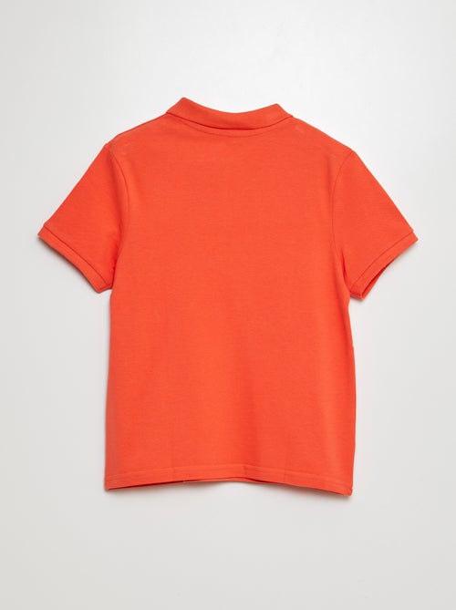 Polo uni en maille piquée - Kiabi