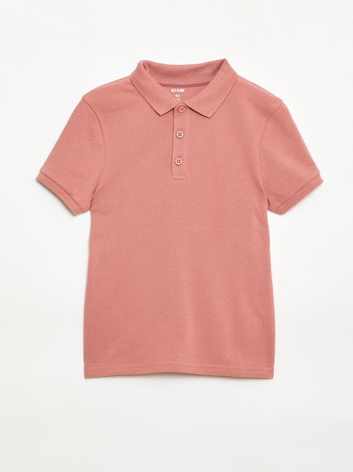 Polo uni en maille piquée - Kiabi