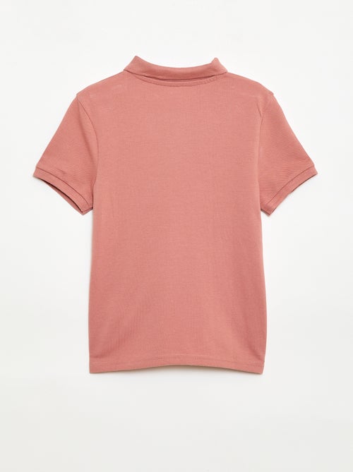 Polo uni en maille piquée - Kiabi