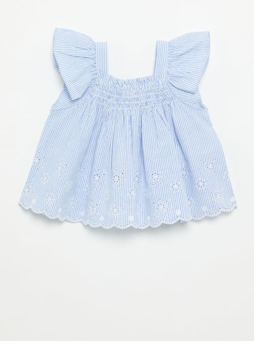 Popeline-Bluse mit Rüschen - Kiabi Popeline-Bluse mit Rüschen - Kiabi