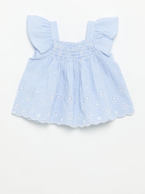 Popeline-Bluse mit Rüschen - Kiabi Popeline-Bluse mit Rüschen - Kiabi