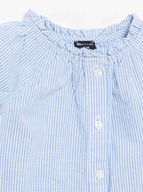 Popeline-Bluse mit Stickereien - Kiabi Popeline-Bluse mit Stickereien - Kiabi