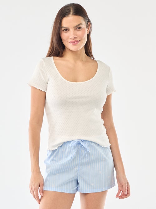 Popeline-Pyjama-Short - Kiabi