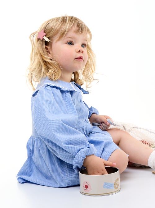 Poplin Blouse with Peter Pan Collar - Kiabi