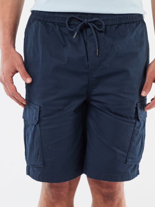 Poplin Chino Bermuda Shorts with Flap Pockets - Kiabi