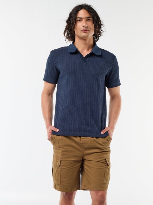 Poplin Chino Bermuda Shorts with Flap Pockets - Kiabi