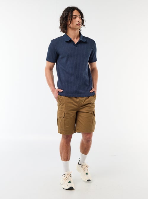 Poplin Chino Bermuda Shorts with Flap Pockets - Kiabi