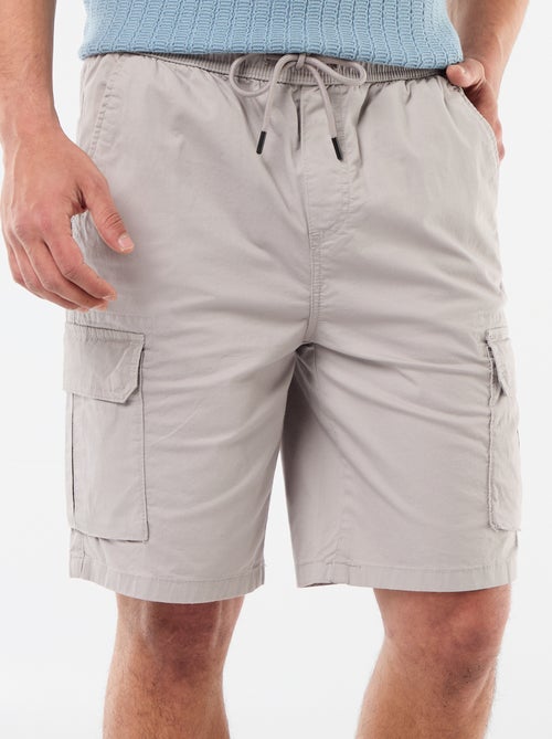Poplin Chino Bermuda Shorts with Flap Pockets - Kiabi