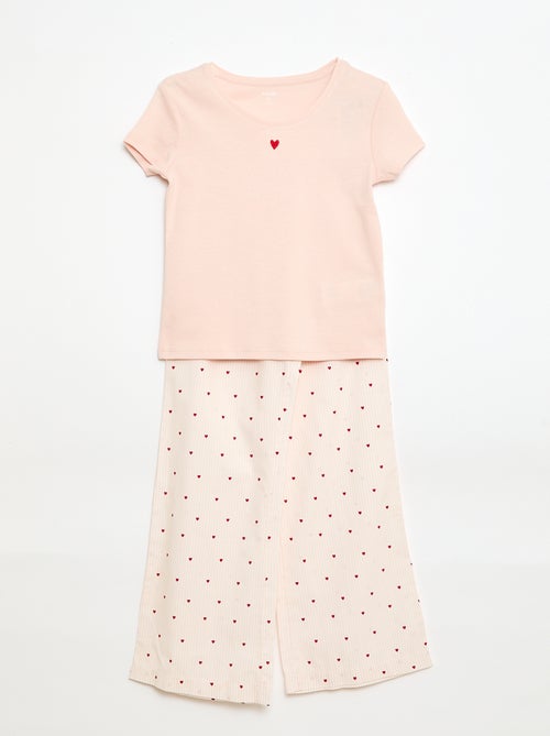 Poplin Long Pajamas - 2 Piece Set - Kiabi