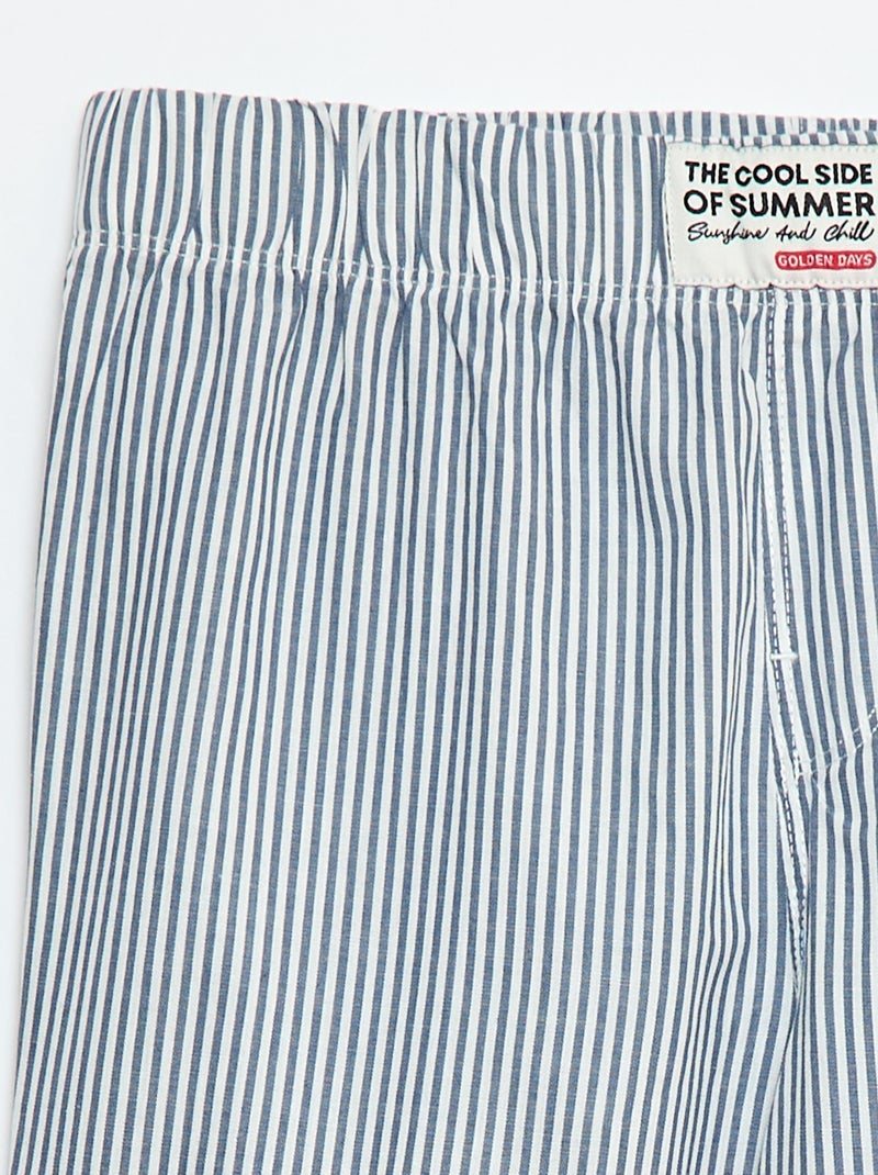 Poplin pajama pants Blue - Kiabi