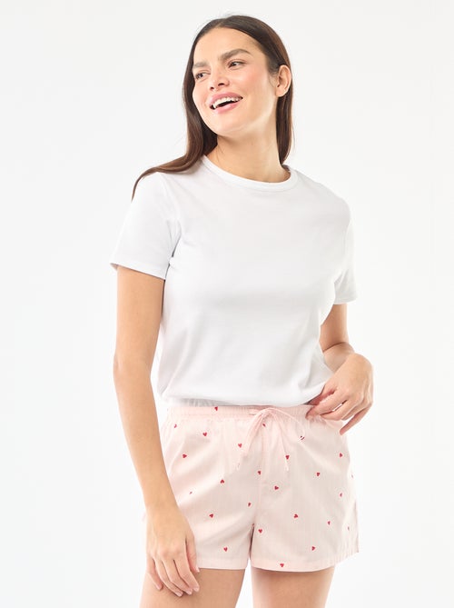 Poplin Pajama Shorts - Kiabi