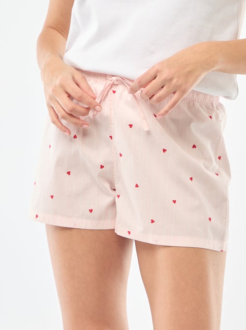 Poplin Pajama Shorts - Kiabi