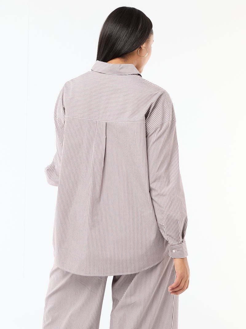 Poplin Shirt Beige - Kiabi