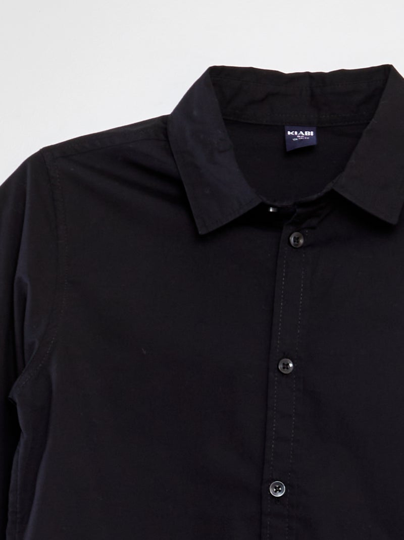 Poplin shirt BLACK - Kiabi