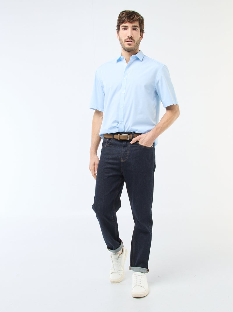 Poplin Shirt Blue - Kiabi